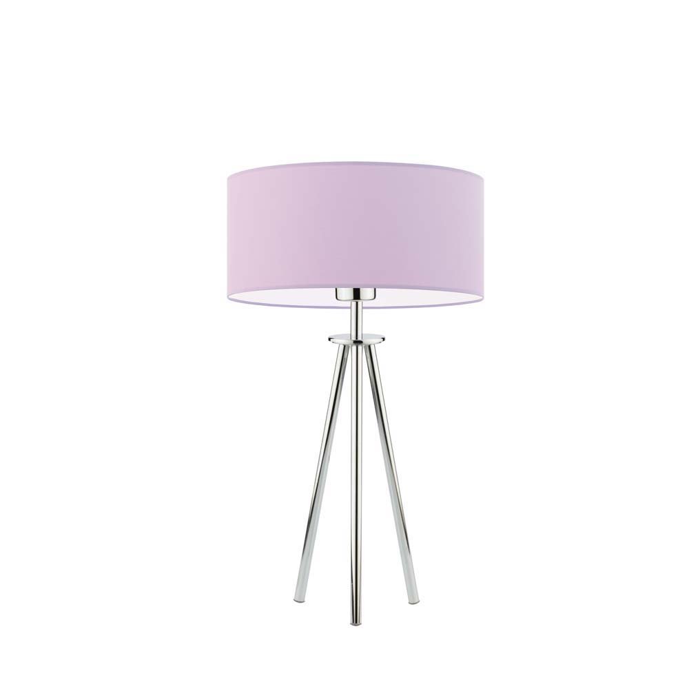 Lampka nocna LYSNE Alta, jasnofioletowa, chrom, E27, 50x30 cm