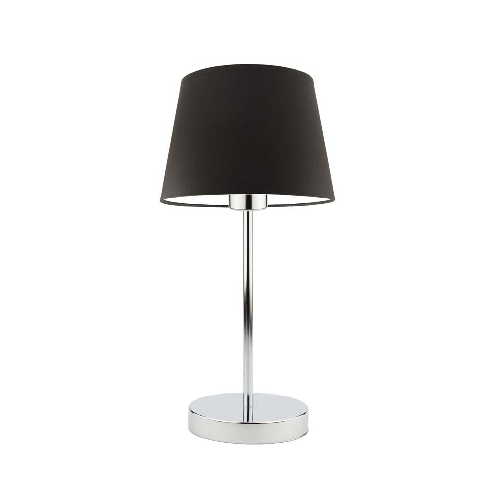 Lampka nocna LYSNE Siena, 60 W, E27, brązowa/chrom, 41,5x19,5 cm