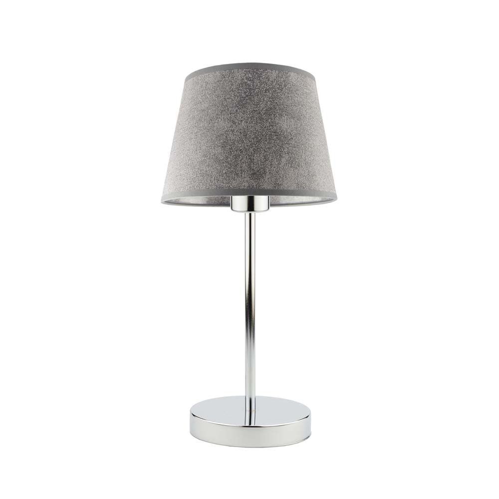 Lampka nocna LYSNE Siena, 60 W, E27, beton/chrom, 41,5x19,5 cm