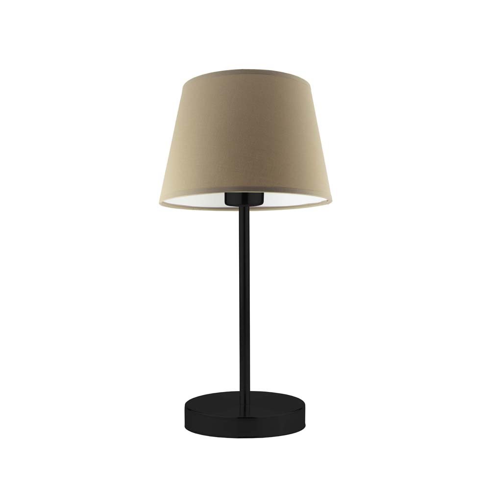 Lampka nocna LYSNE Siena, 60 W, E27, beżowa/czarna, 41,5x19,5 cm