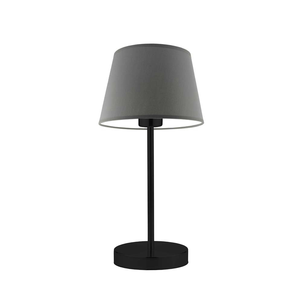 Lampka nocna LYSNE Siena, 60 W, E27, stalowa/czarna, 41,5x19,5 cm