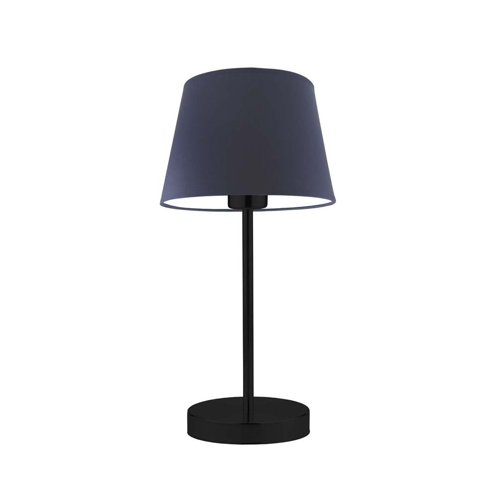 Lampka nocna LYSNE Siena, 60 W, E27, granatowa/czarna, 41,5x19,5 cm