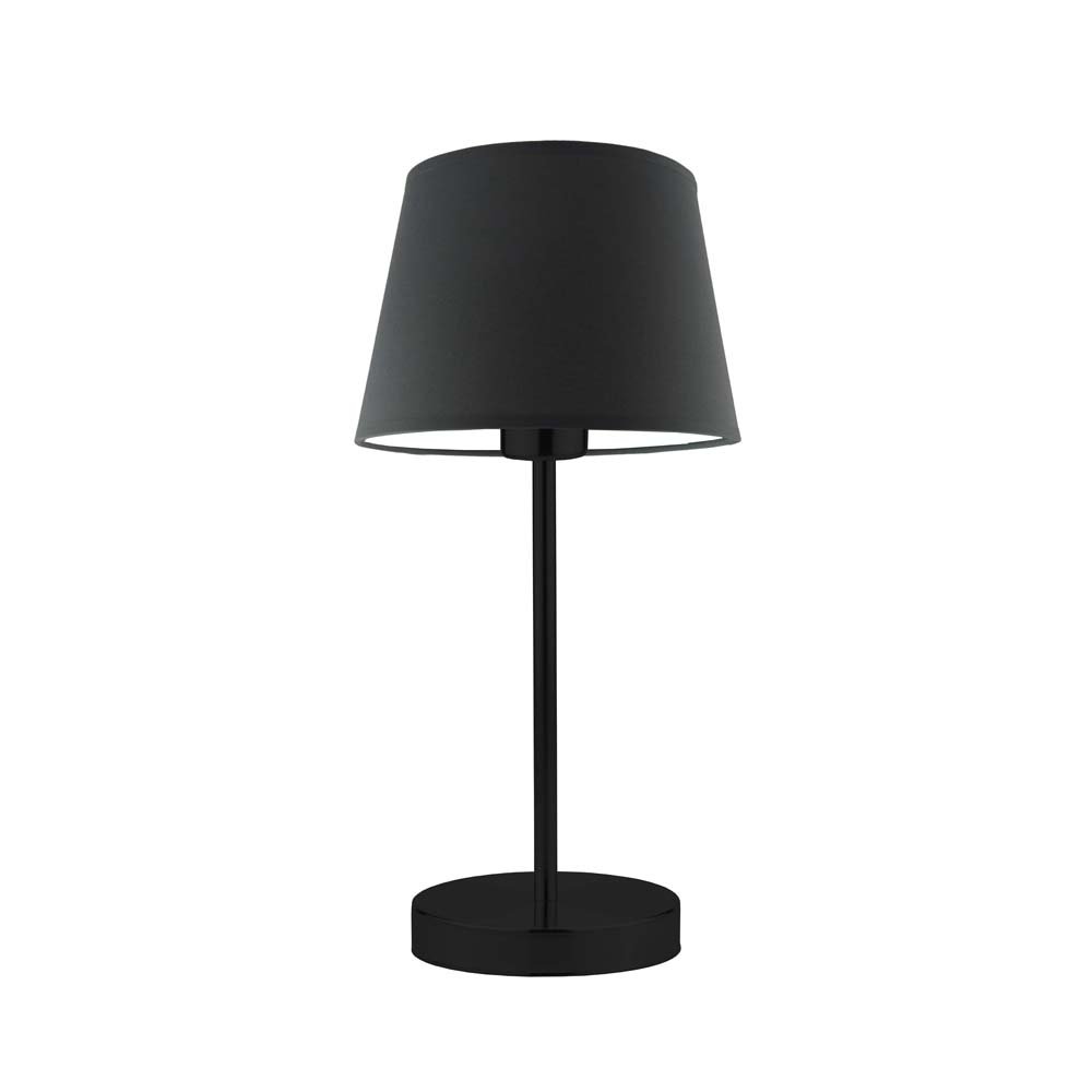 Lampka nocna LYSNE Siena, 60 W, E27, grafitowa/czarna, 41,5x19,5 cm