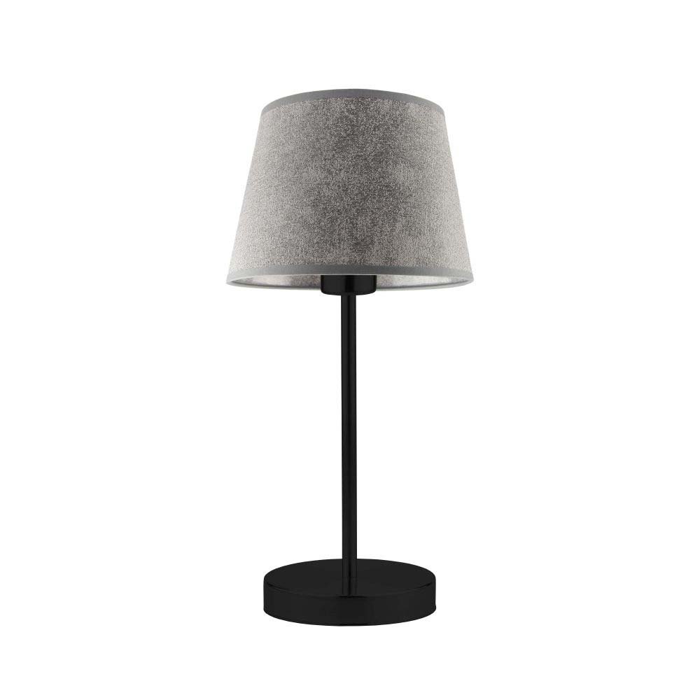 Lampka nocna LYSNE Siena, 60 W, E27, beton/czarna, 41,5x19,5 cm
