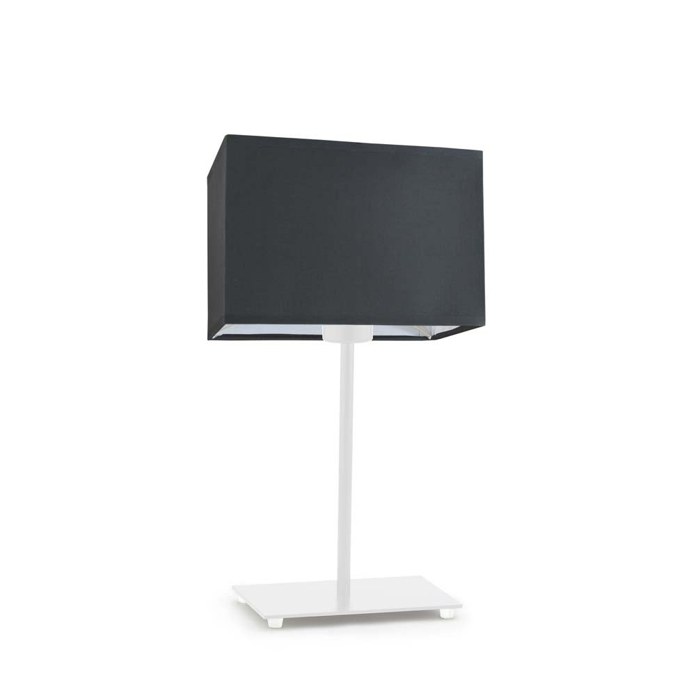 Lampka nocna LYSNE Amalfi, 60 W, E27, grafitowa/biała, 40x20 cm