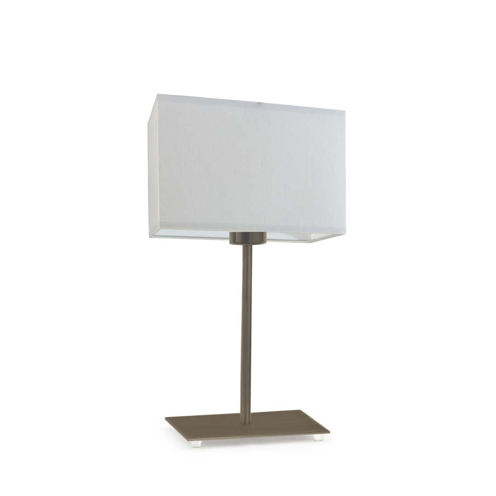 Lampka nocna LYSNE Amalfi, 60 W, E27, jasnoszara/złota, 40x20 cm