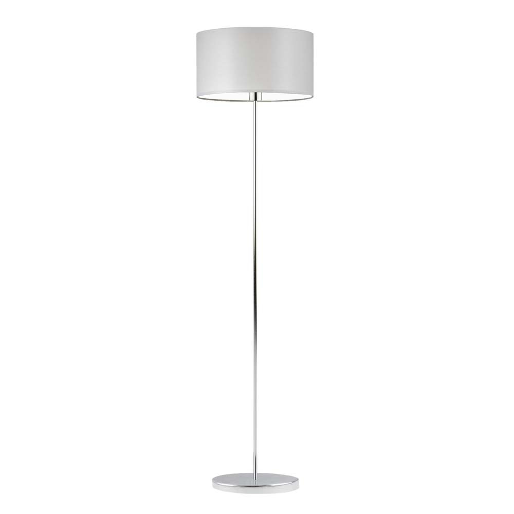 Lampa podłogowa LYSNE Werona, 60 W, E27, jasnoszara/chrom, 156x40 cm