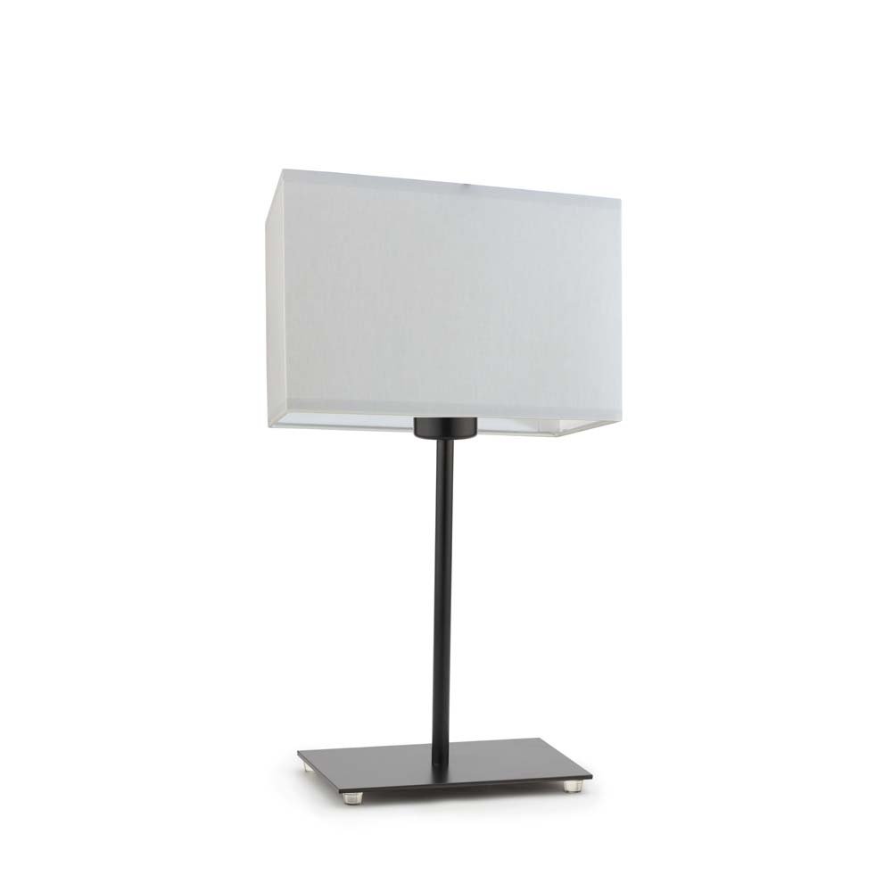Lampka nocna LYSNE Amalfi, 60 W, E27, jasnoszara/czarna, 40x20 cm