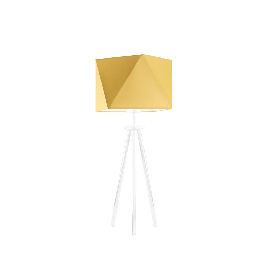 Lampka nocna LYSNE Soveto, 60 W, E27, musztardowa/biała, 50x23 cm