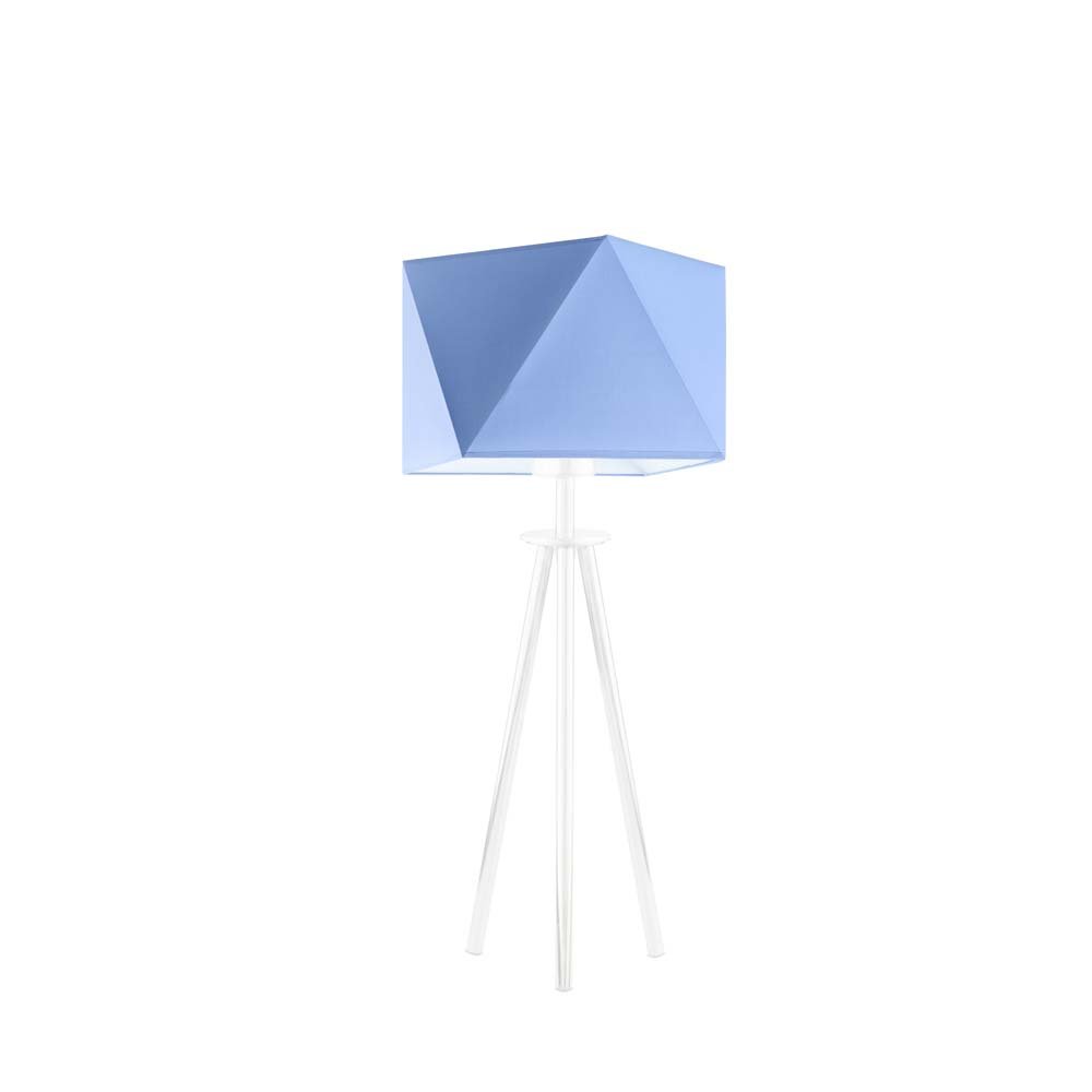 Lampka nocna LYSNE Soveto, 60 W, E27, niebieska/biała, 50x23 cm