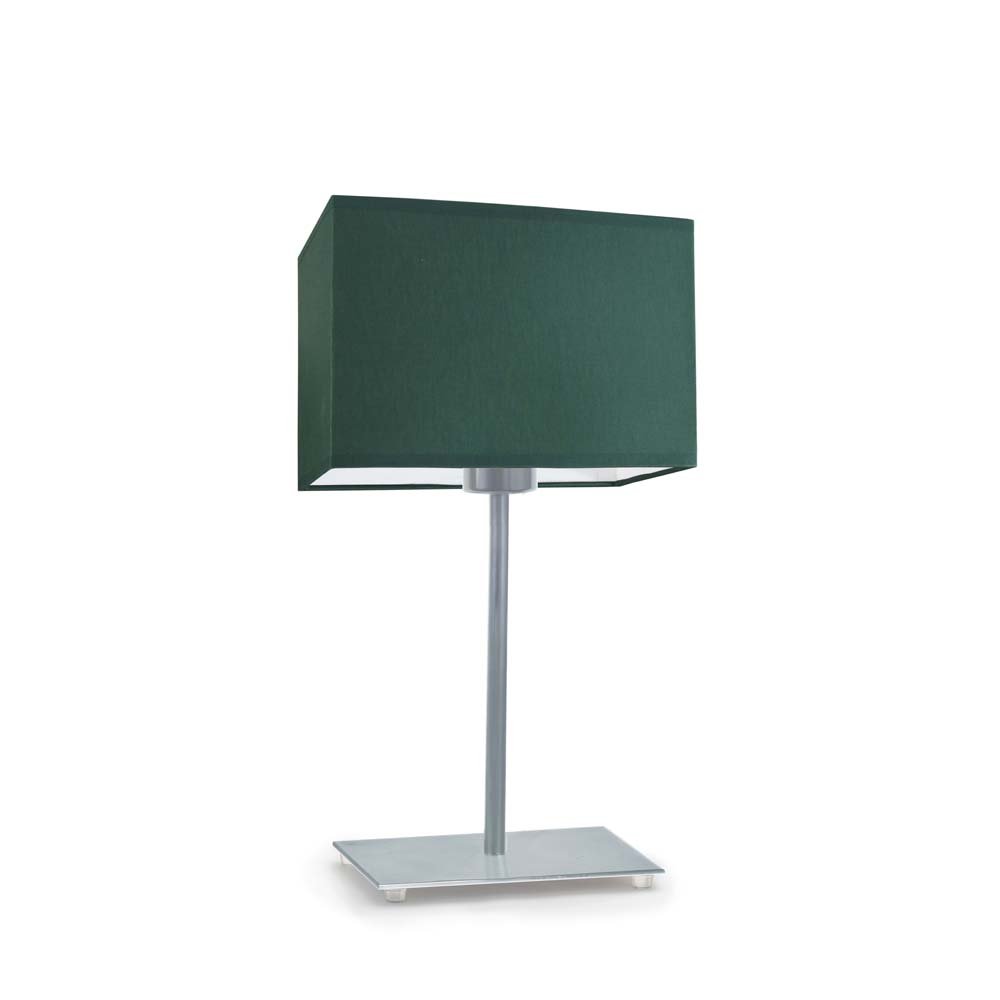 Lampka nocna LYSNE Amalfi, 60 W, E27, zieleń butelkowa/srebrna, 40x20 cm