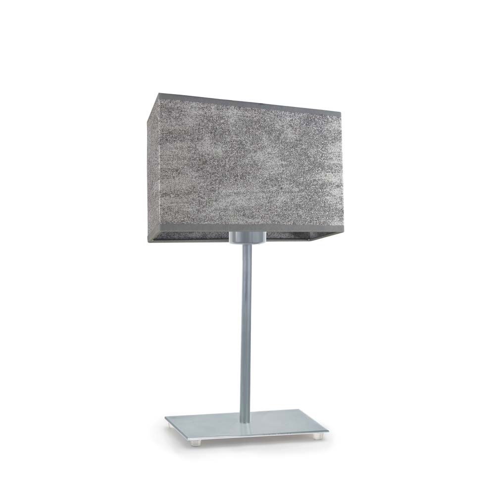 Lampka nocna LYSNE Amalfi, 60 W, E27, beton/srebrna, 40x20 cm
