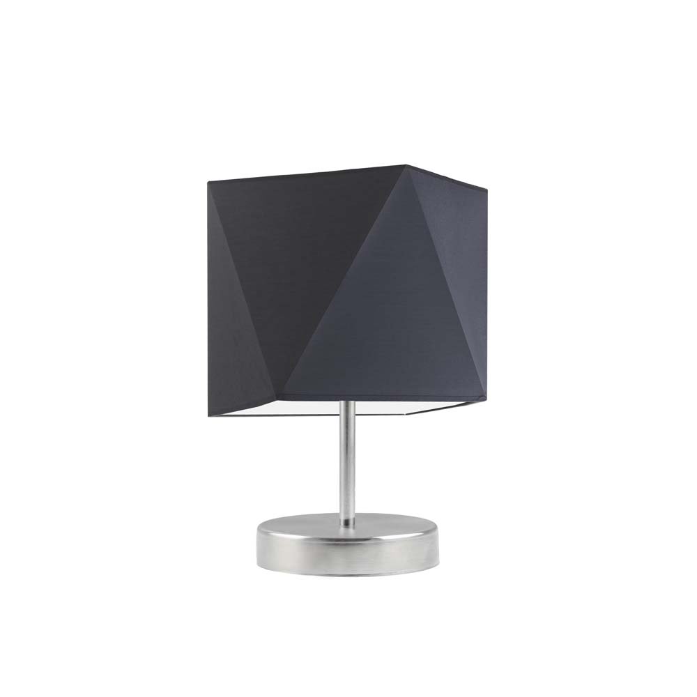 Lampka nocna LYSNE Pasadena, 60 W, E27, grafitowa/stalowa, 30x23 cm