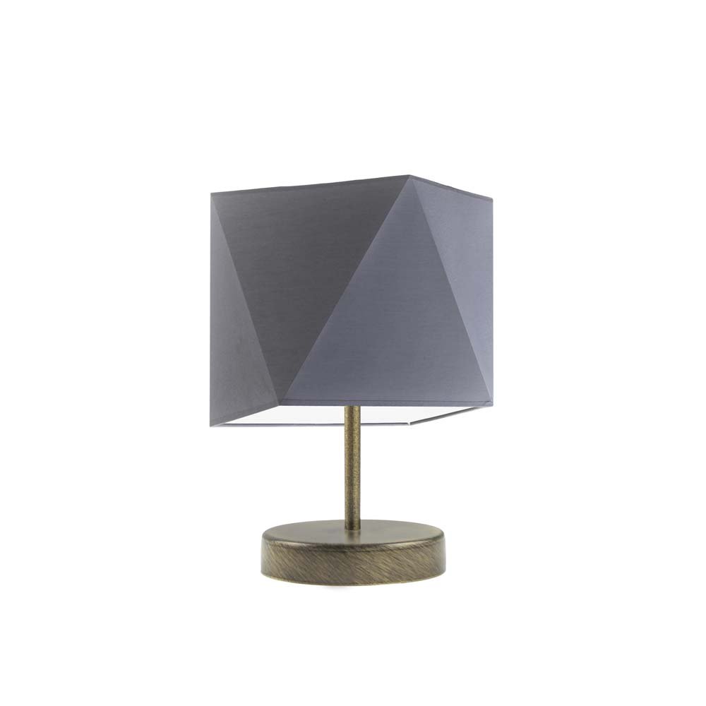 Lampka nocna LYSNE Pasadena, 60 W, E27, stalowa/złota, 30x23 cm
