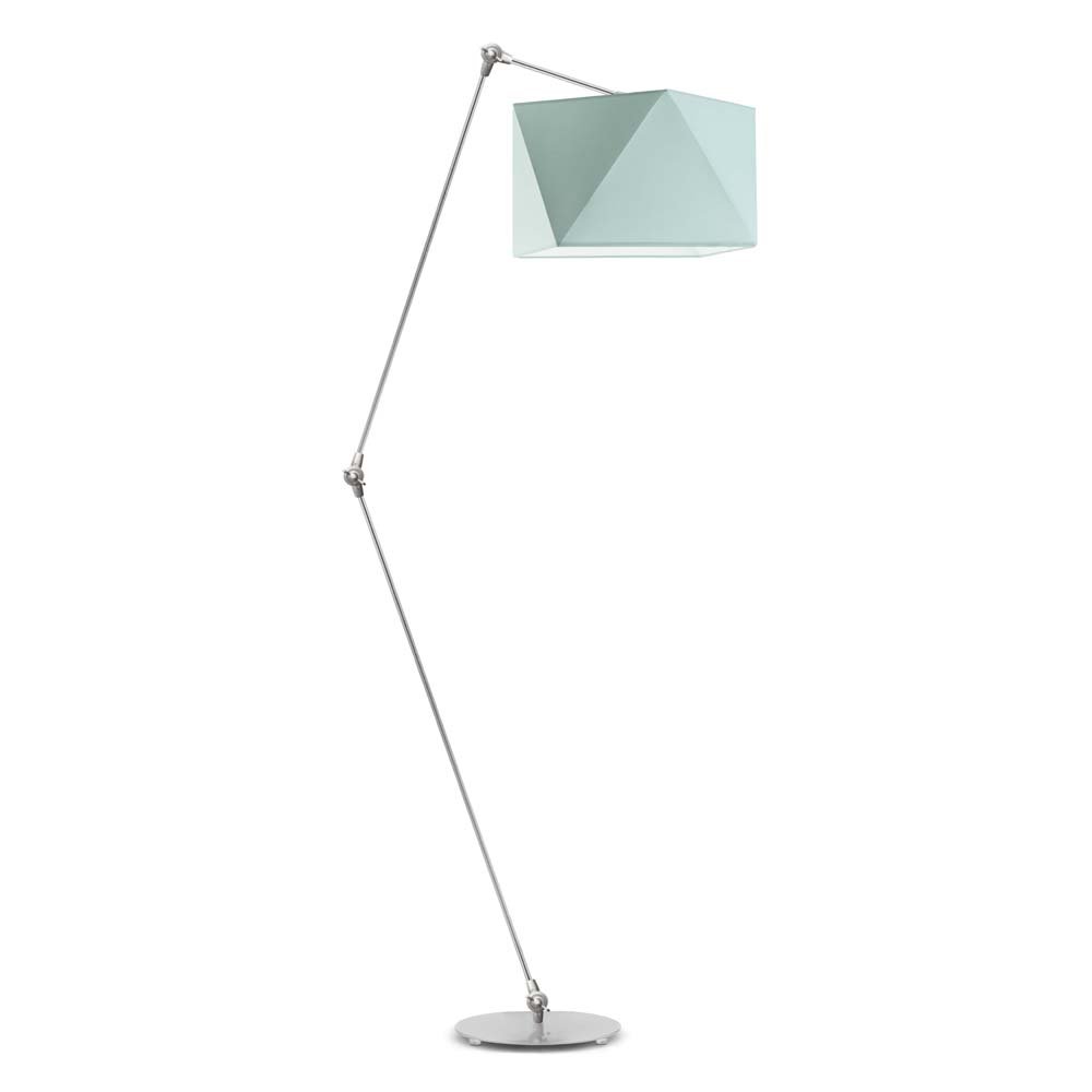 Lampa podłogowa LYSNE Osaka, 60 W, E27, miętowa/srebrna, 177x60 cm