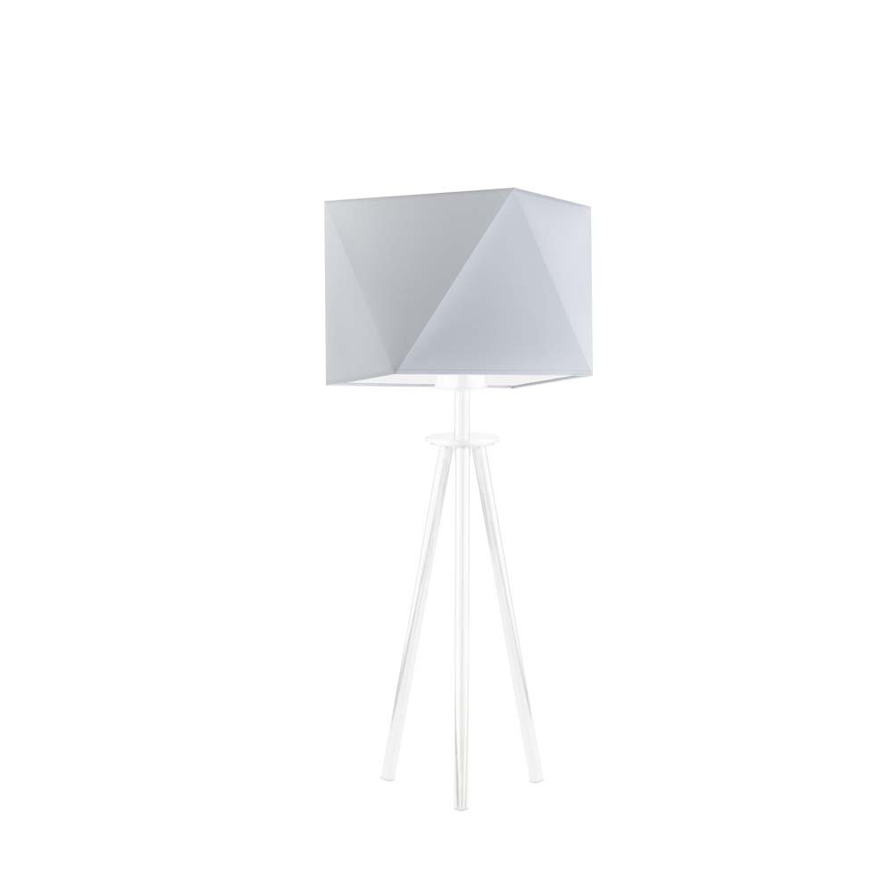 Lampka nocna LYSNE Soveto, 60 W, E27, jasnoszara/biała, 50x23 cm