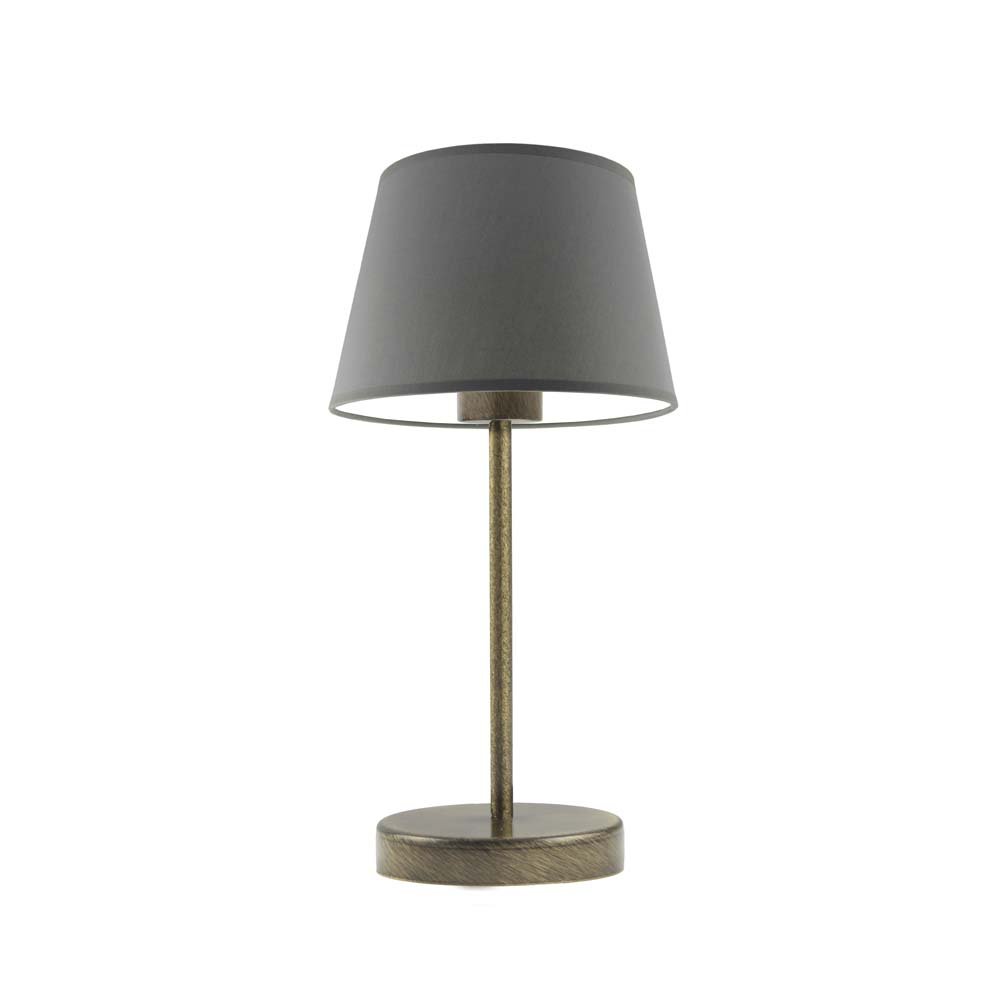 Lampka nocna LYSNE Siena, 60 W, E27, stalowa/złota, 41,5x19,5 cm