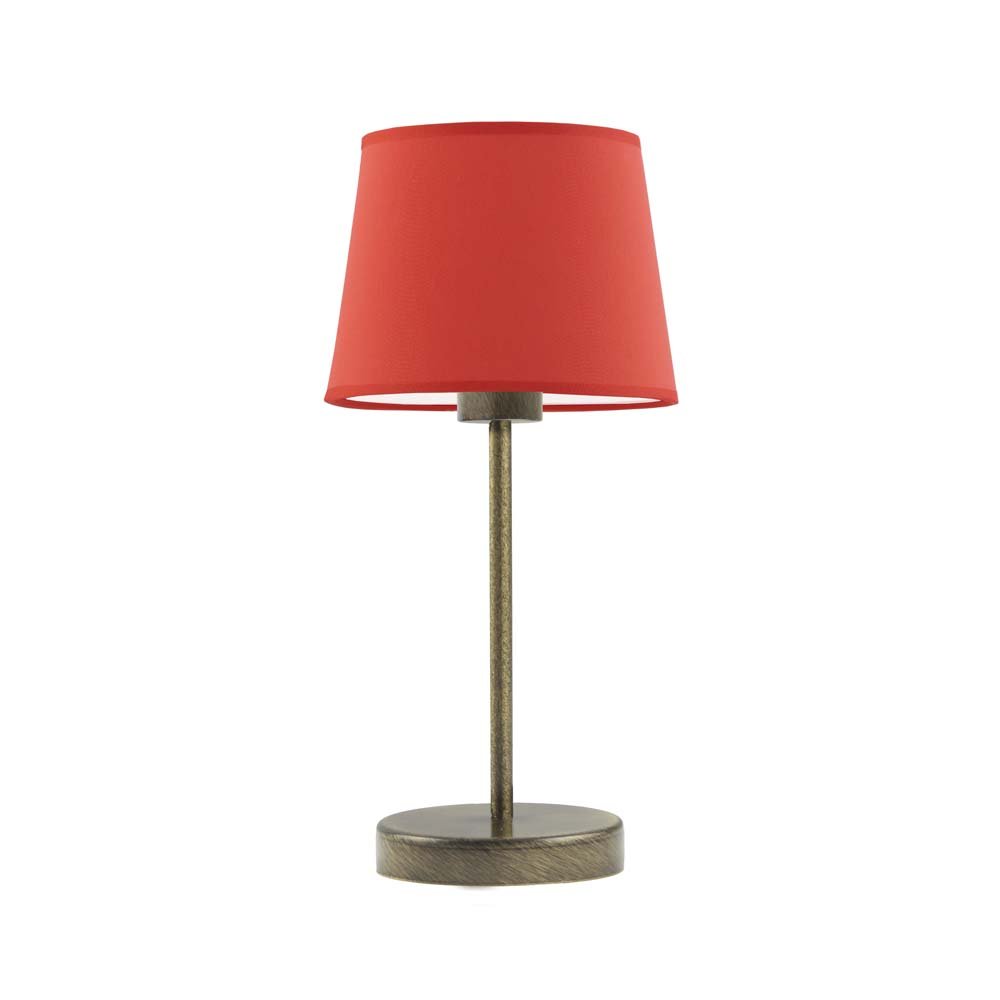 Lampka nocna LYSNE Siena, 60 W, E27, czerwona/złota, 41,5x19,5 cm