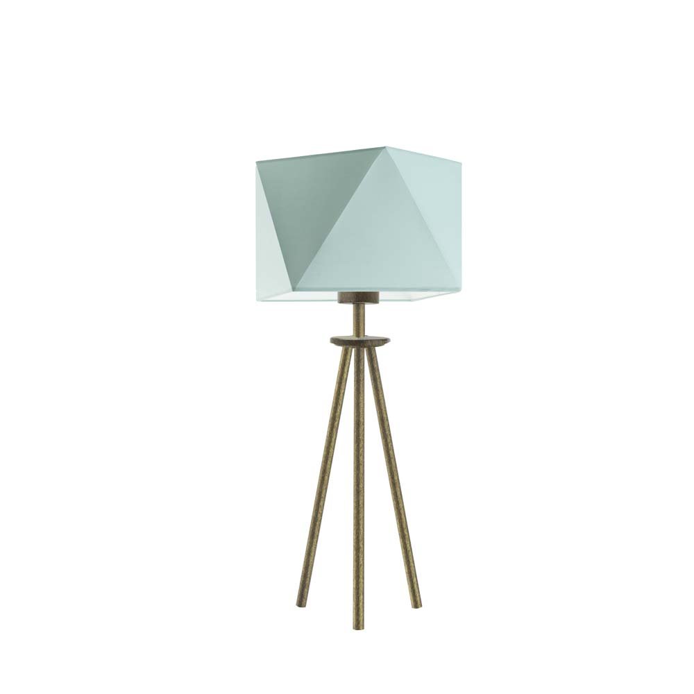 Lampka nocna LYSNE Soveto, 60 W, E27, miętowa/złota, 50x23 cm