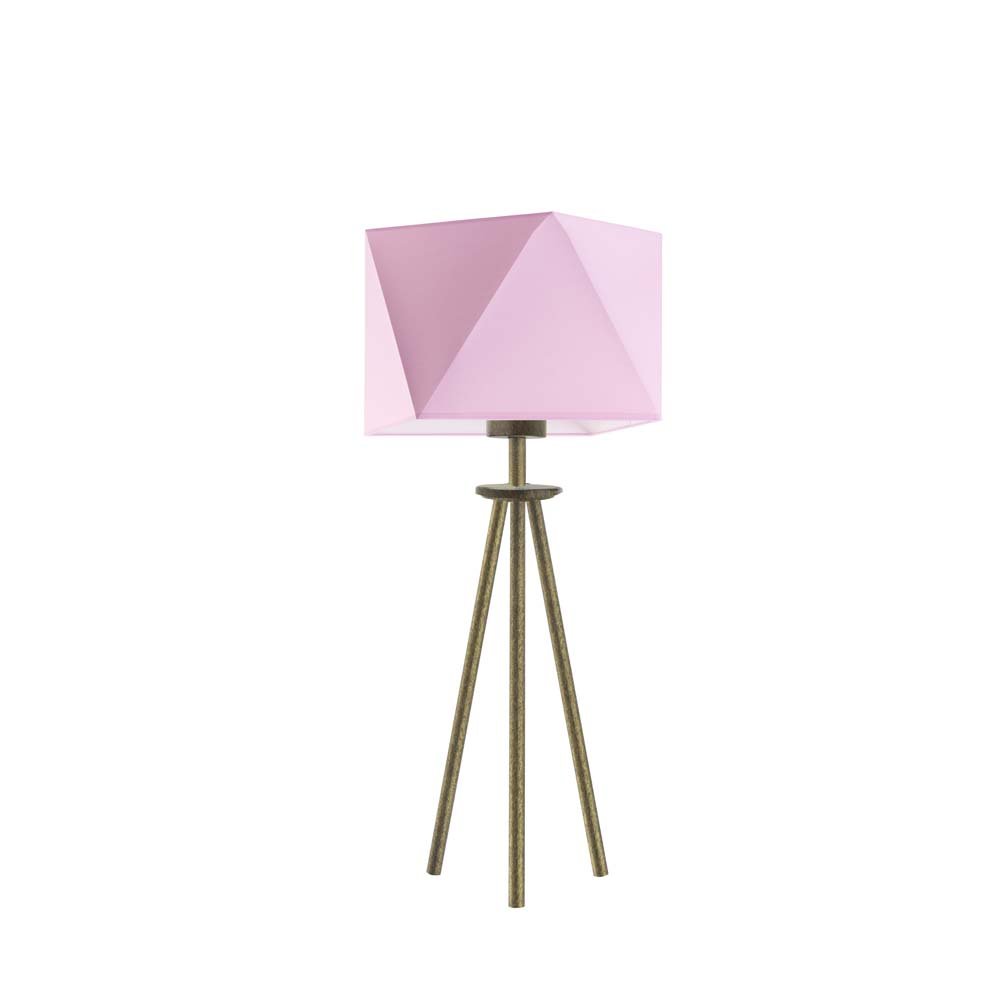 Lampka nocna LYSNE Soveto, 60 W, E27, jasnoróżowa/złota, 50x23 cm