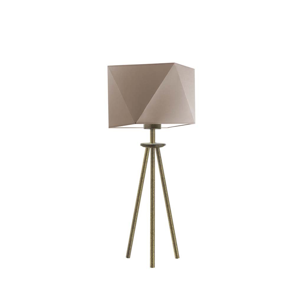 Lampka nocna LYSNE Soveto, 60 W, E27, beżowa/złota, 50x23 cm