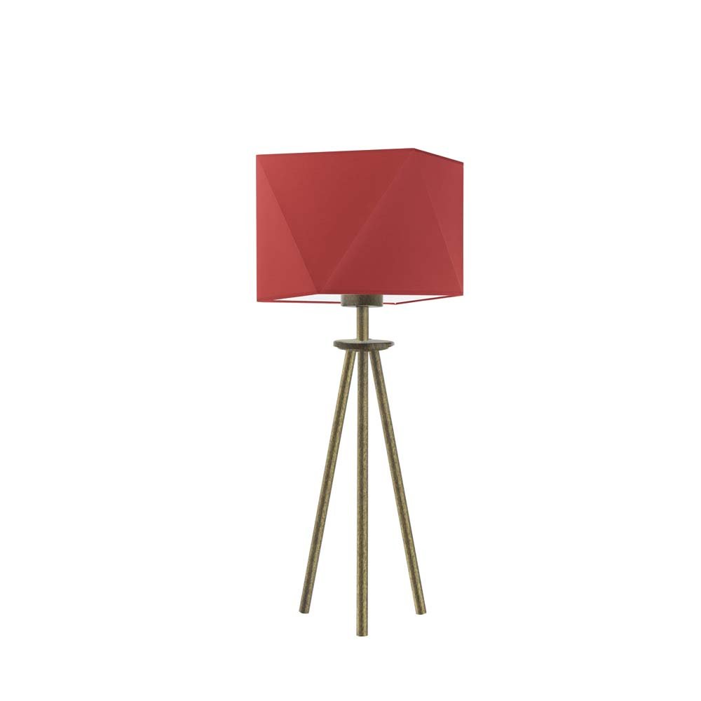 Lampka nocna LYSNE Soveto, 60 W, E27, czerwona/złota, 50x23 cm