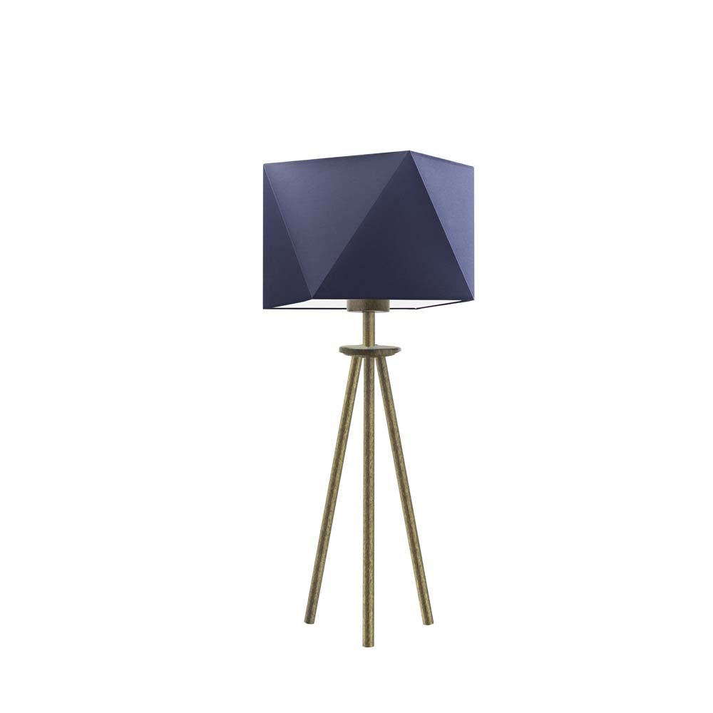 Lampka nocna LYSNE Soveto, 60 W, E27, granatowa/złota, 50x23 cm
