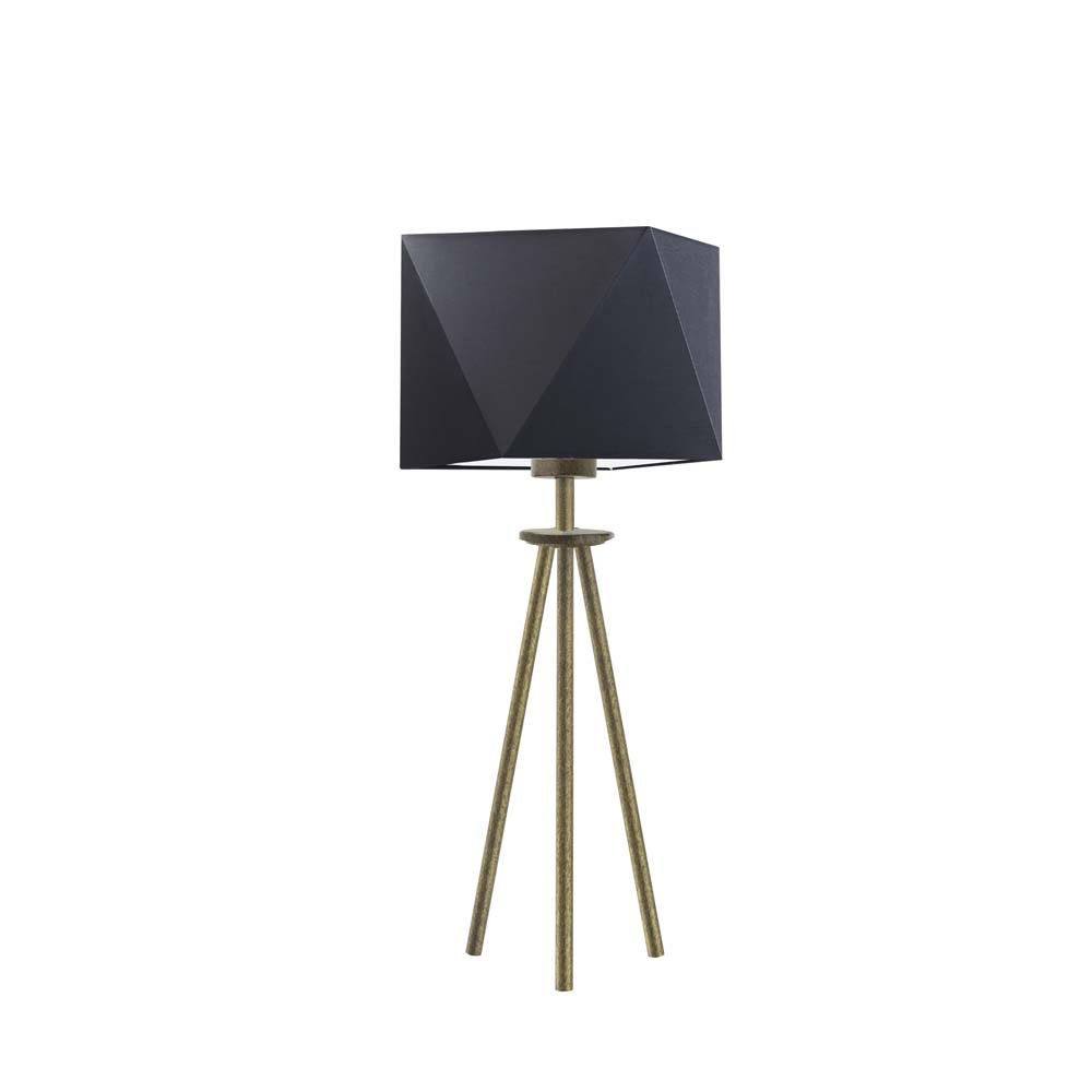 Lampka nocna LYSNE Soveto, 60 W, E27, czarna/złota, 50x23 cm
