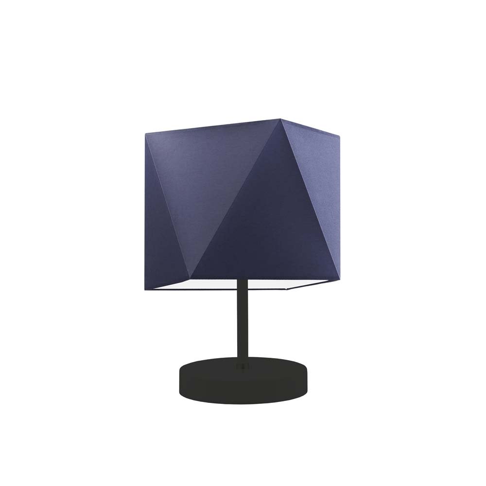 Lampka nocna LYSNE Pasadena, 60 W, E27, granatowa/czarna, 30x23 cm