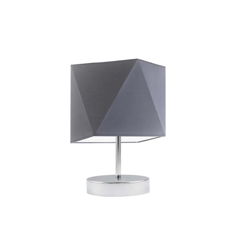Lampka nocna LYSNE Pasadena, 60 W, E27, stalowa/chrom, 30x23 cm