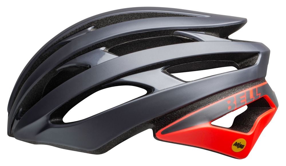 Bell, Kask szosowy, Stratus Integrated MIPS, czarno-czerwony, rozmiar M