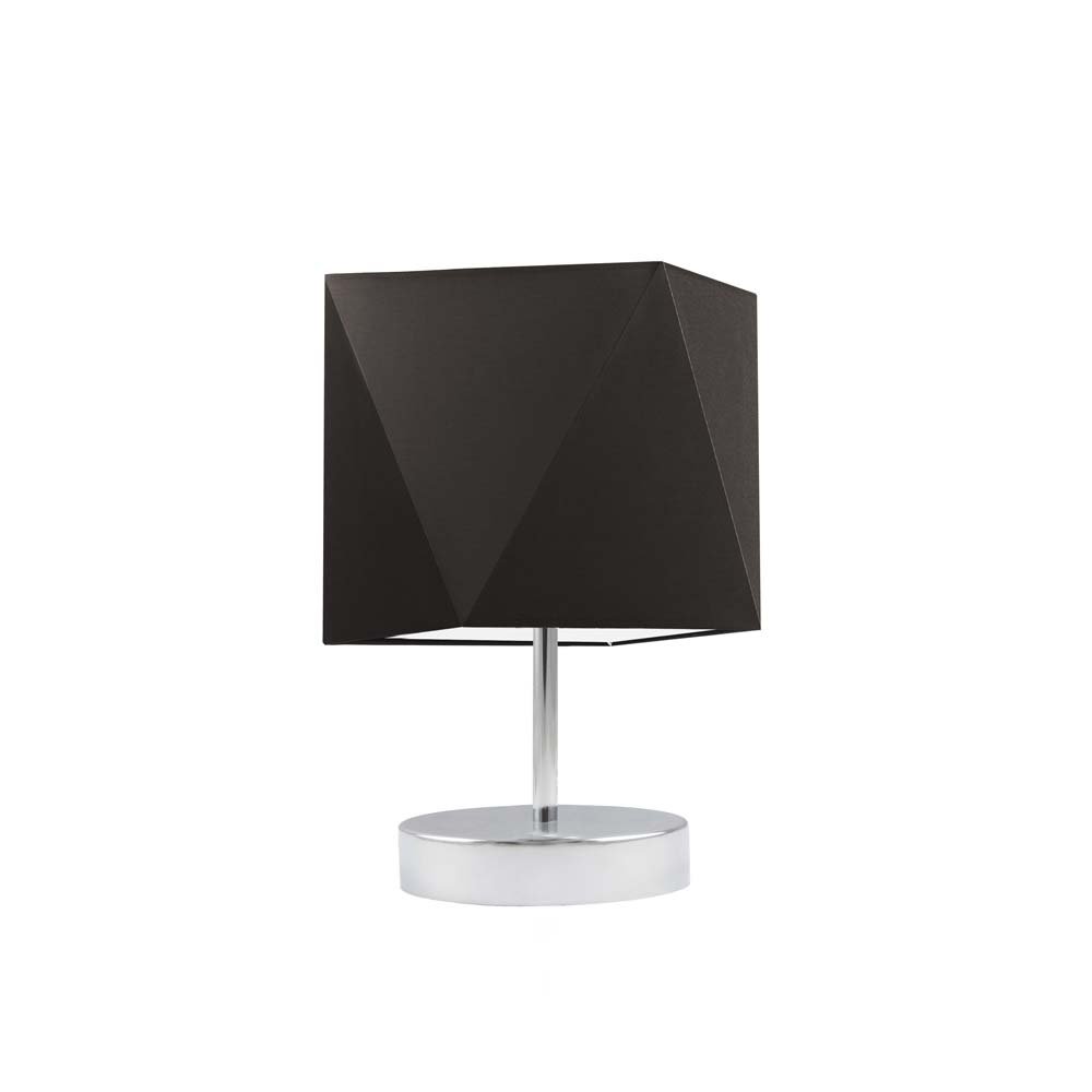 Lampka nocna LYSNE Pasadena, 60 W, E27, brązowa/chrom, 30x23 cm