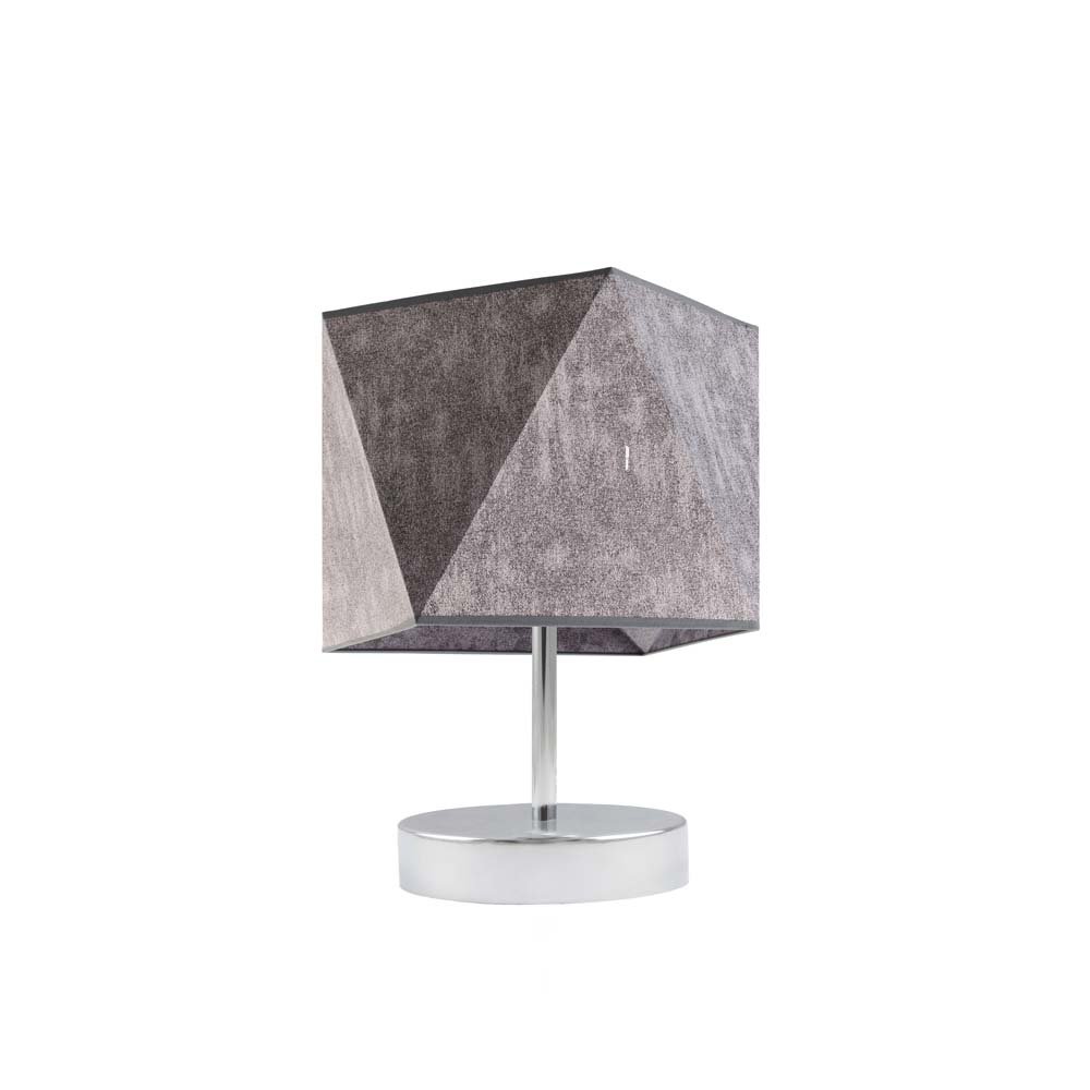 Lampka nocna LYSNE Pasadena, 60 W, E27, beton/chrom, 30x23 cm
