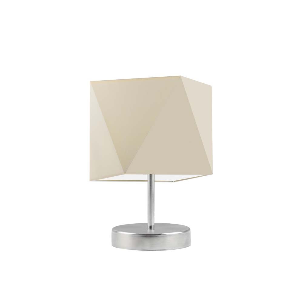Lampka nocna LYSNE Pasadena, 60 W, E27, ecru/stalowa, 30x23 cm