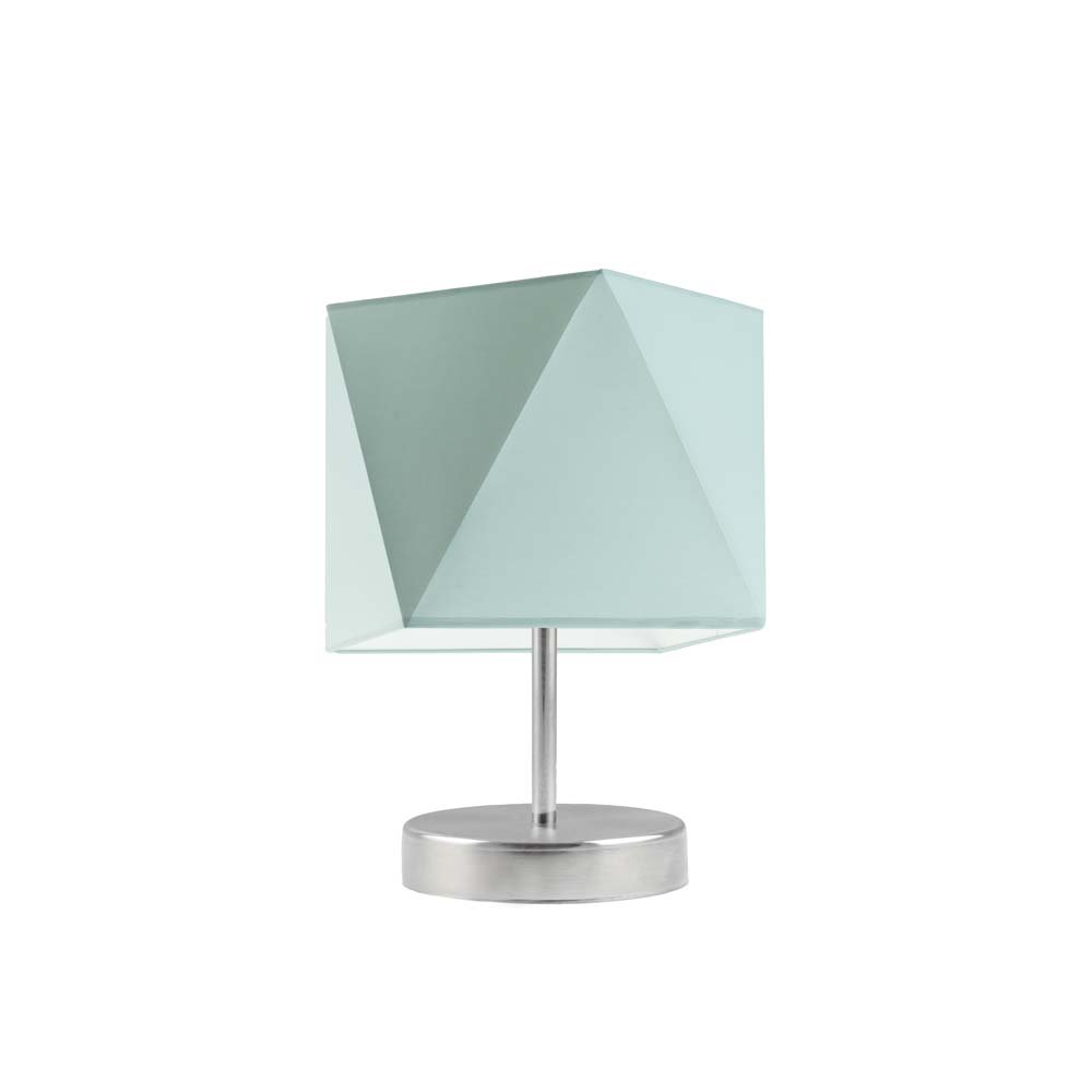 Lampka nocna LYSNE Pasadena, 60 W, E27, miętowa/stalowa, 30x23 cm