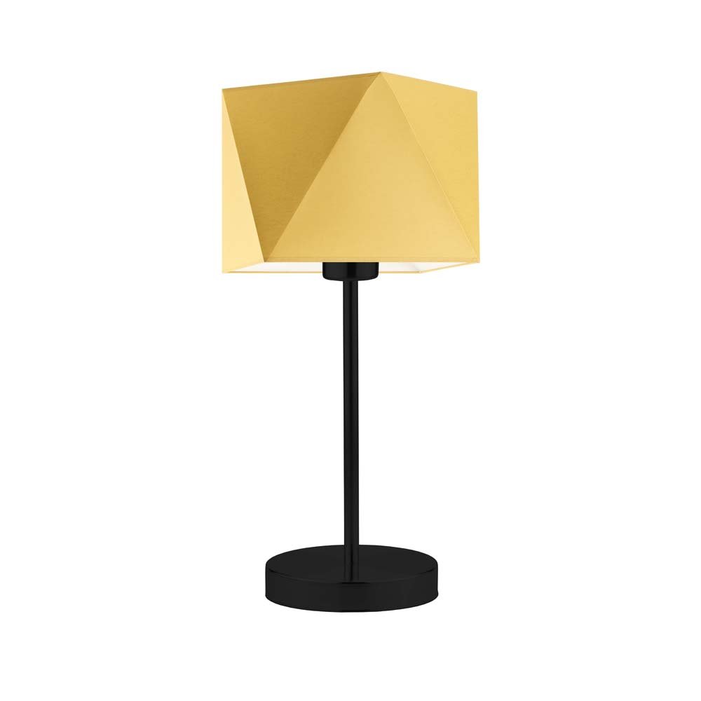 Lampka nocna LYSNE Wuhu, 60 W, E27, musztardowa/czarna, 43x23 cm