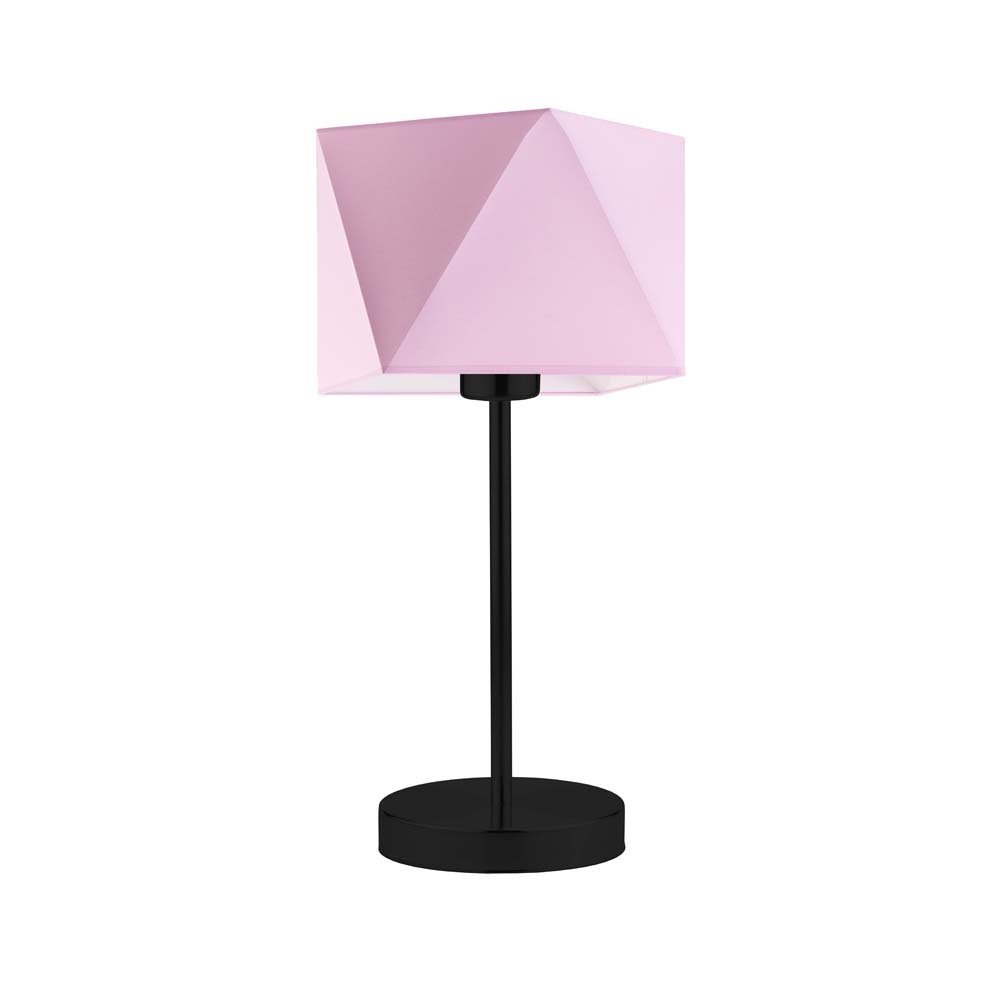 Lampka nocna LYSNE Wuhu, 60 W, E27, jasnoróżowa/czarna, 43x23 cm