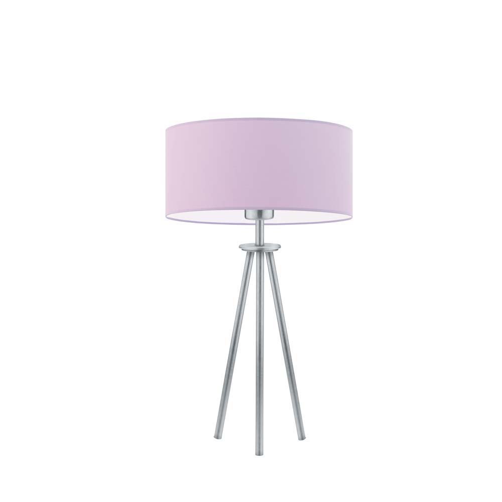 Lampka nocna LYSNE Alta, jasnofioletowa, srebrna, E27, 50x30 cm