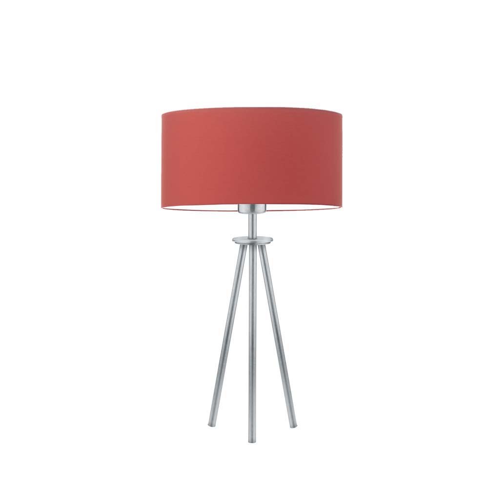 Lampka nocna LYSNE Alta, czerwona, srebrna, E27, 50x30 cm