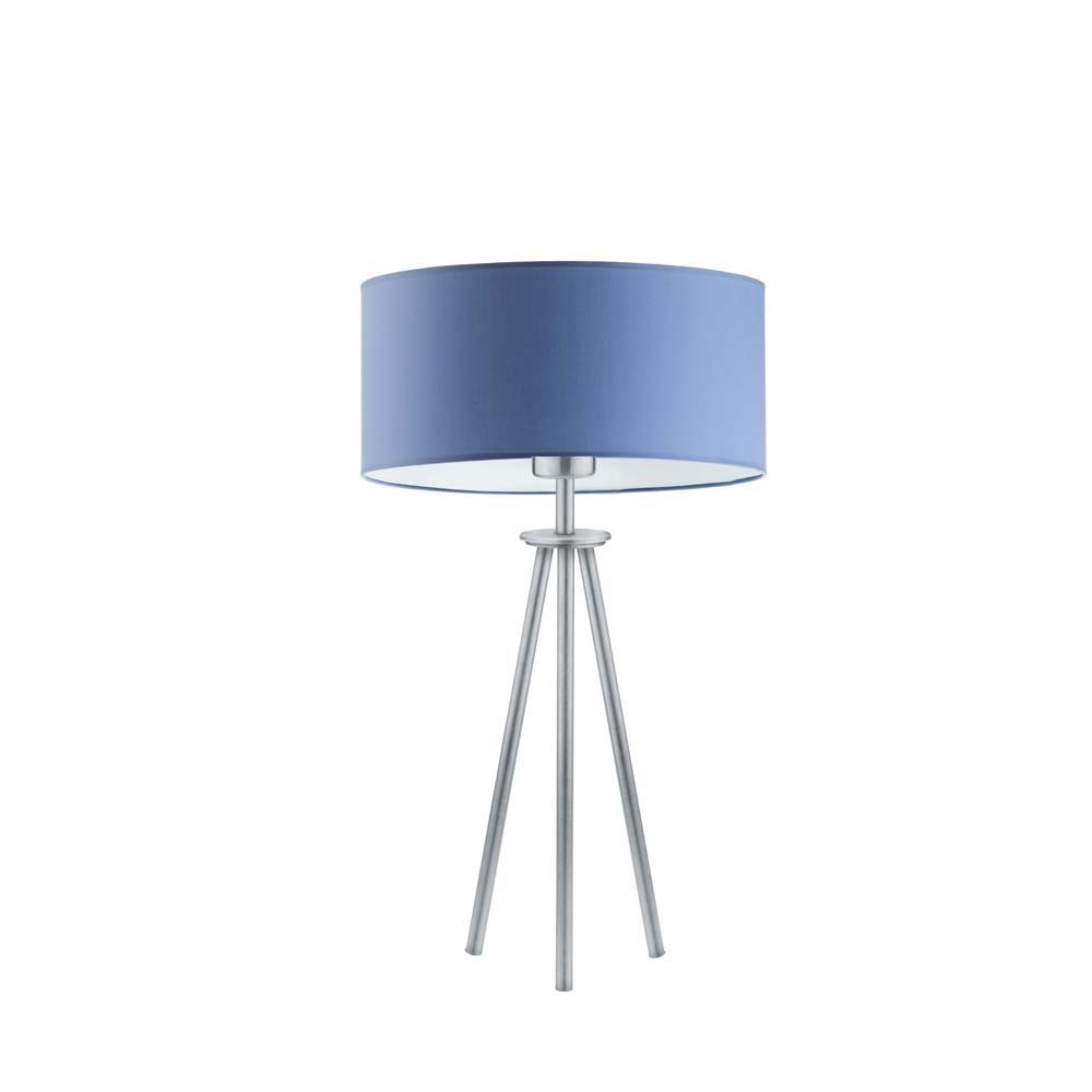 Lampka nocna LYSNE Alta, niebieska, srebrna, E27, 50x30 cm