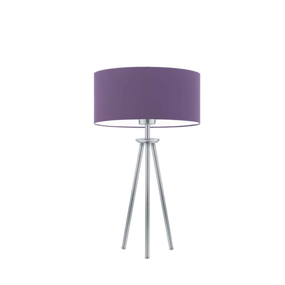 Lampka nocna LYSNE Alta, fioletowa, srebrna, E27, 50x30 cm