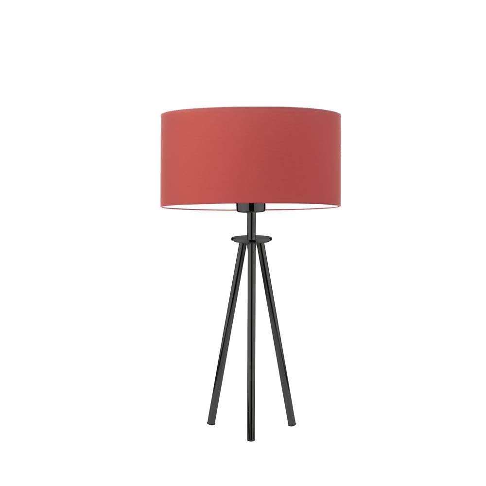Lampka nocna LYSNE Alta, czerwona, czarna, E27, 50x30 cm