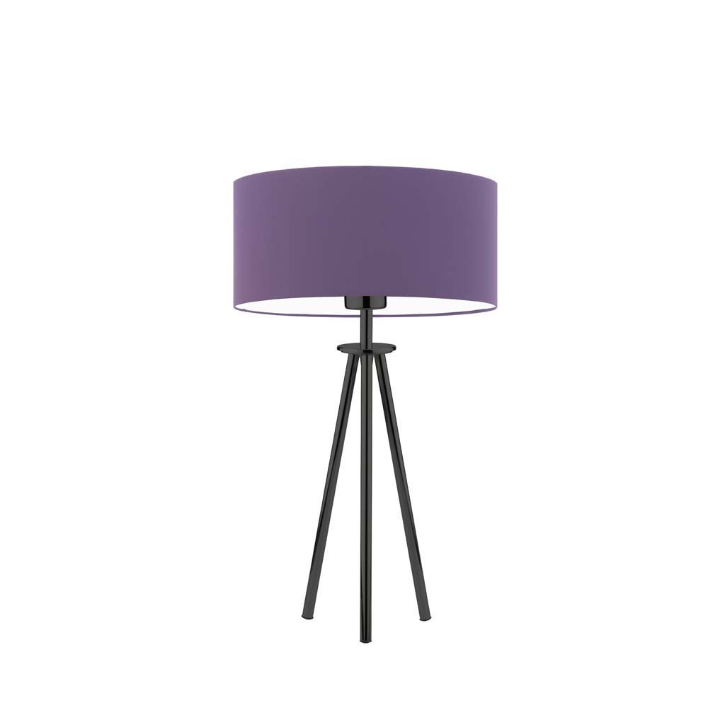 Lampka nocna LYSNE Alta, fioletowa, czarna, E27, 50x30 cm
