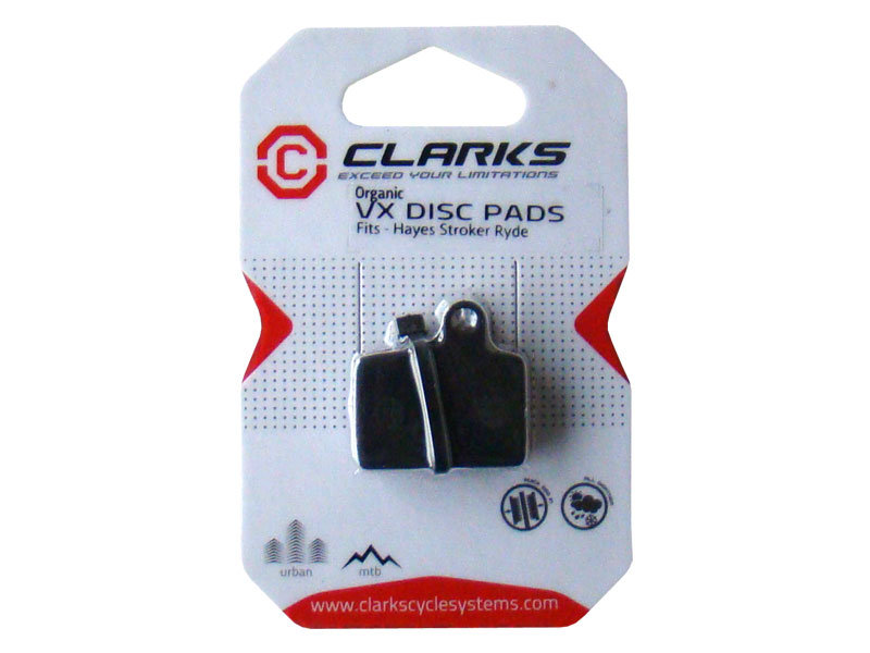 Clarks okładziny hamulców tarczowych Organic Disc Pads Hayes Stroker Ryde VX843