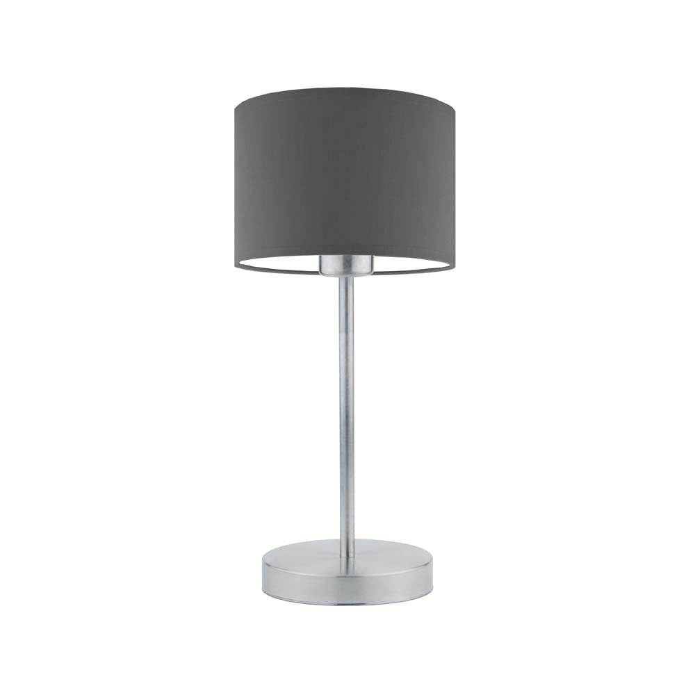 Lampka nocna LYSNE Nicea, 60 W, E27, stalowa/srebrna, 39,5x17,5 cm