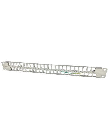 Patch panel 19" modularny 48 portów 1U z podporą niewyposażony ALANTEC
