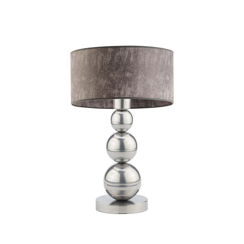 Lampka nocna LYSNE Honolulu, 60 W, E27, beton/srebrna, 41x30 cm