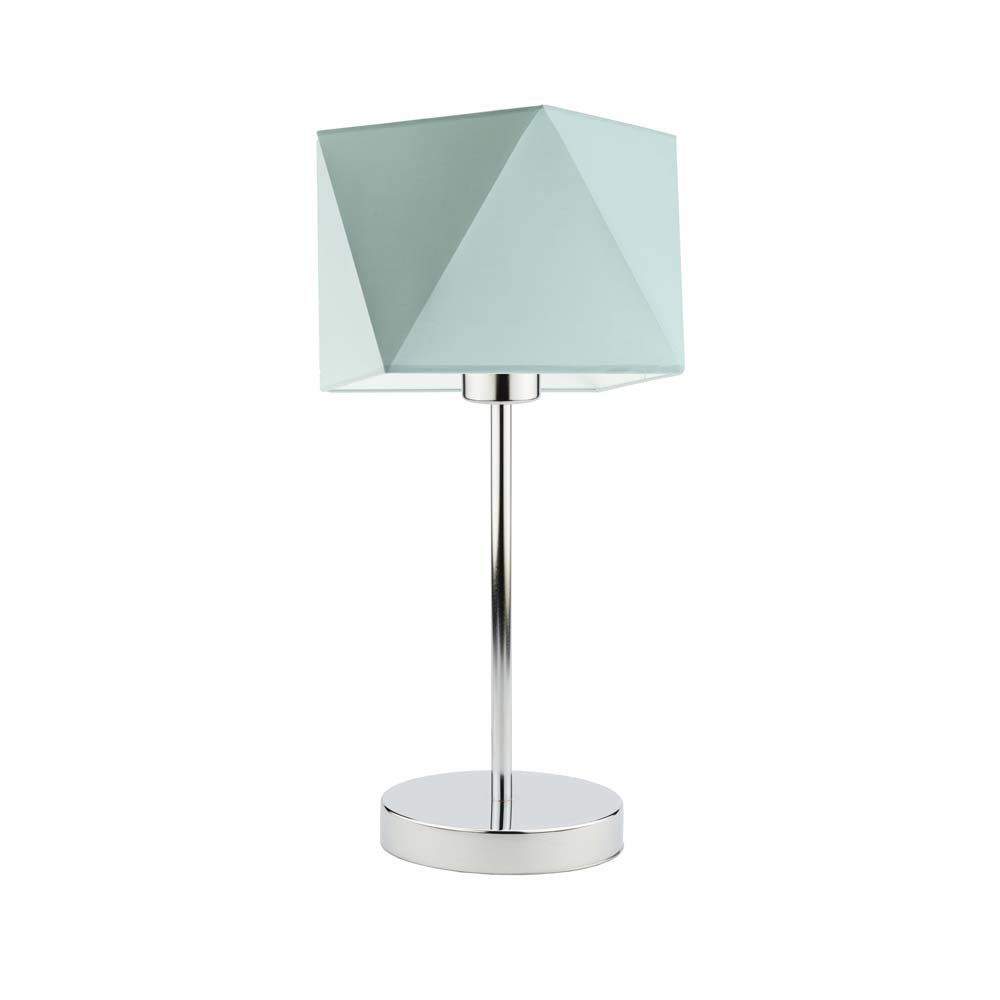 Lampka nocna LYSNE Wuhu, 60 W, E27, miętowa/chrom, 43x23 cm