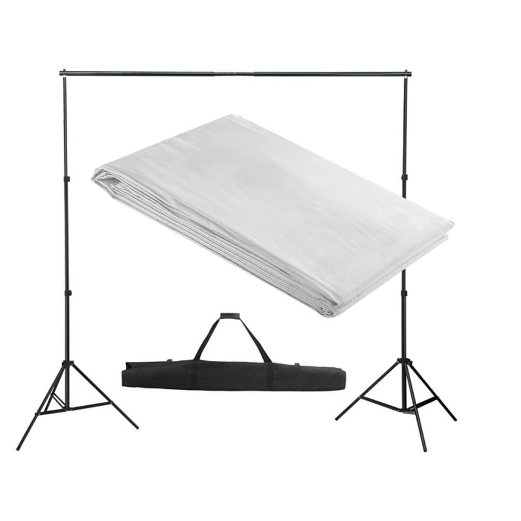 System zawieszenia tła z białym tłem 300 x 300 cm