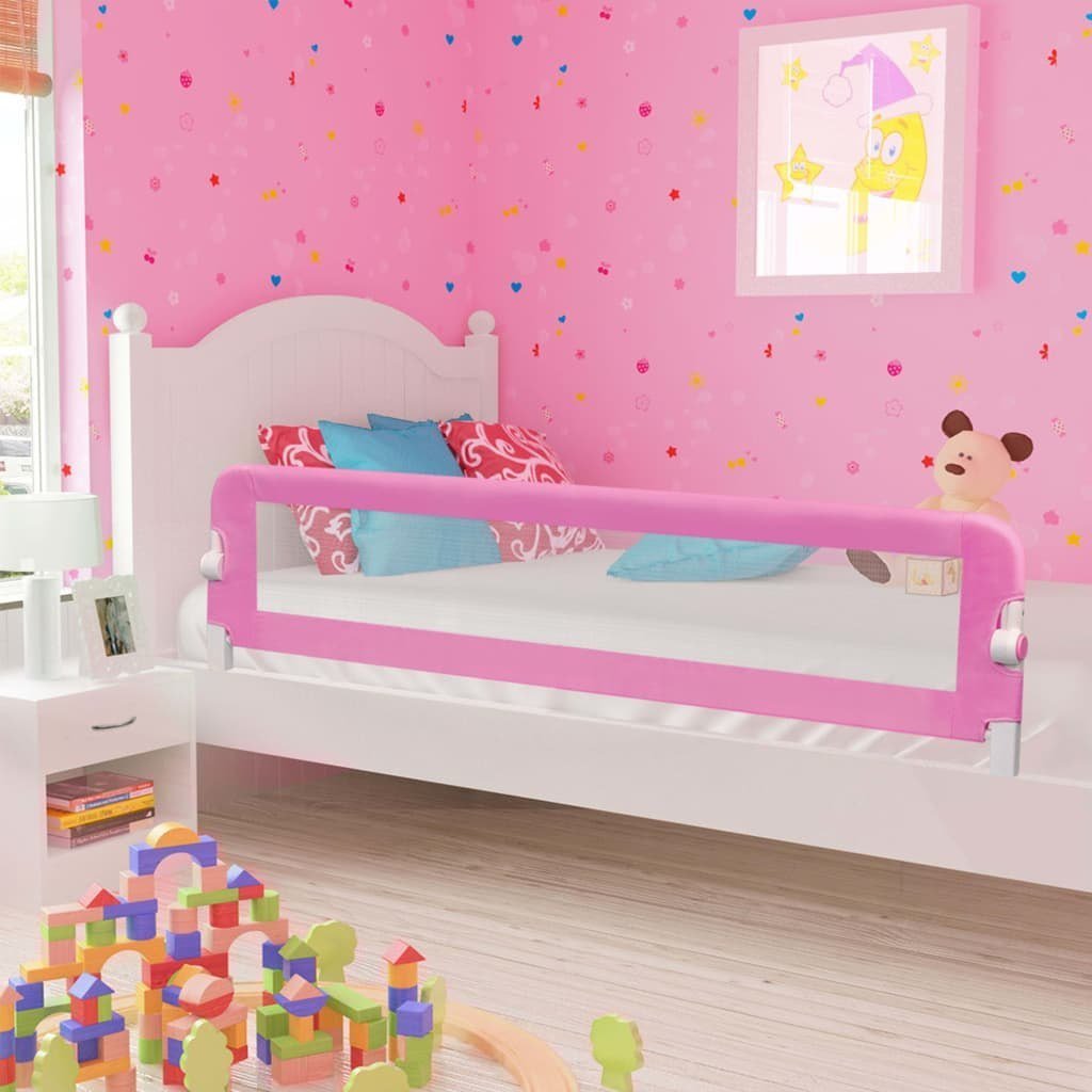 VidaXL, Barierka do łóżeczka dziecięcego, Różowa, 42x180 cm